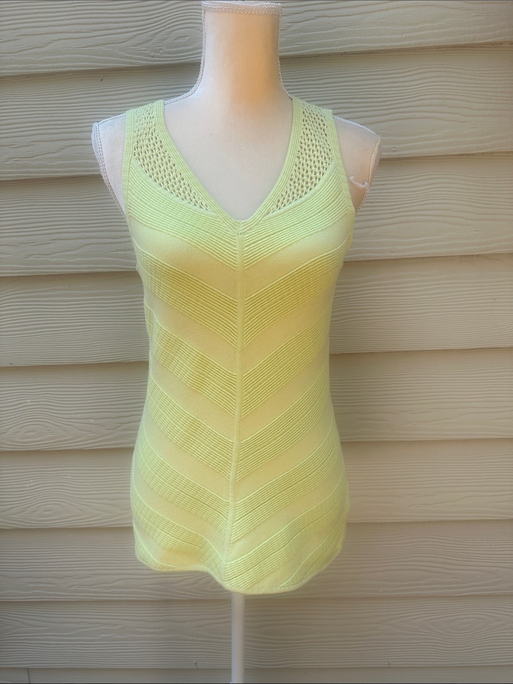 Moth Soft Yellow V-Neck Knit Tank